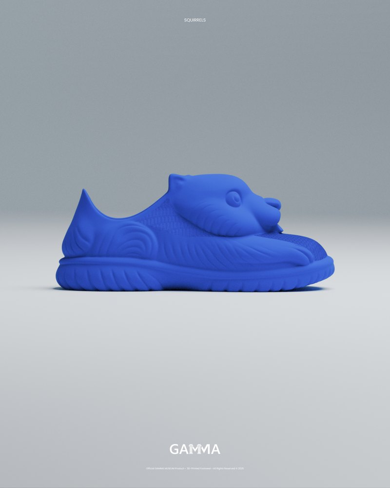 Squirrels in blue